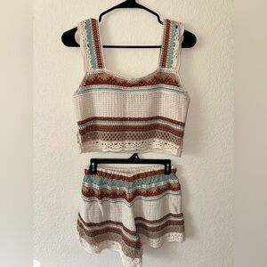 Rebellion Multicolor Crochet 2 Piece Set